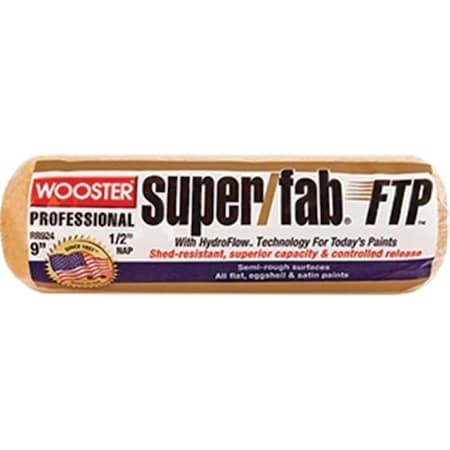 Wooster RR924 9 in. Super Fab Ftp 0.5 in. Nap Roller Cover- Semi-Rough 71497177230